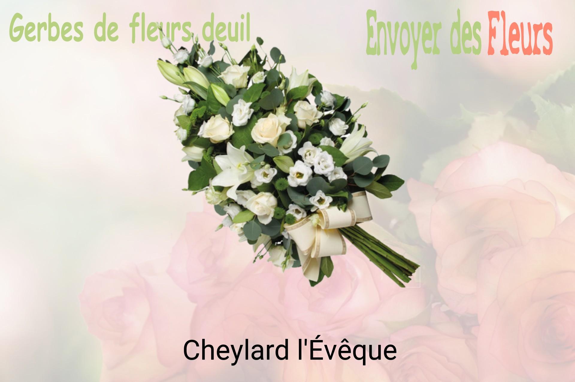 Gerbe de fleurs de deuil livrée à Cheylard-l'Évêque